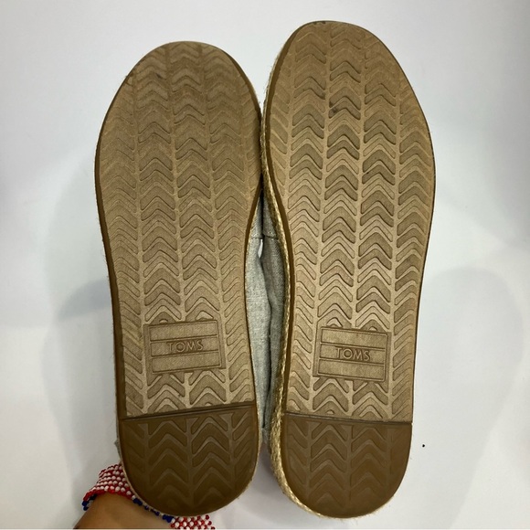 Toms gray deconstructed alpargata slip on shoes women’s size 9 casual neutral - Picture 7 of 9